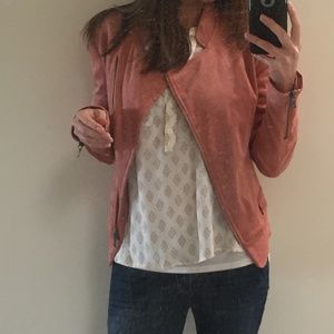 LIGHT USE Pink Suede Jacket Robert Rodriguez XS